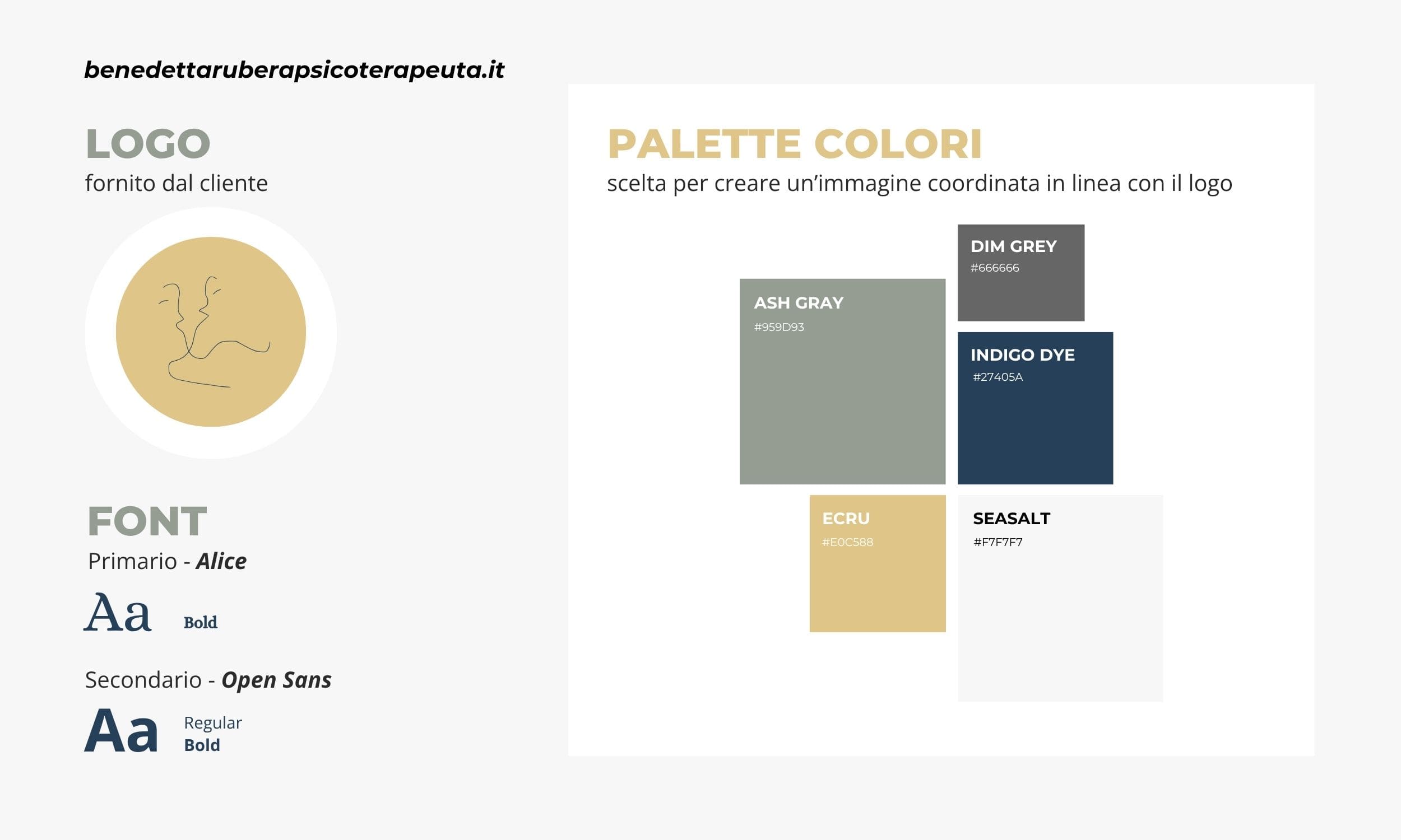 Immagine coordinata per Psicoterapeuta - Il Design del sito web e la palette colori