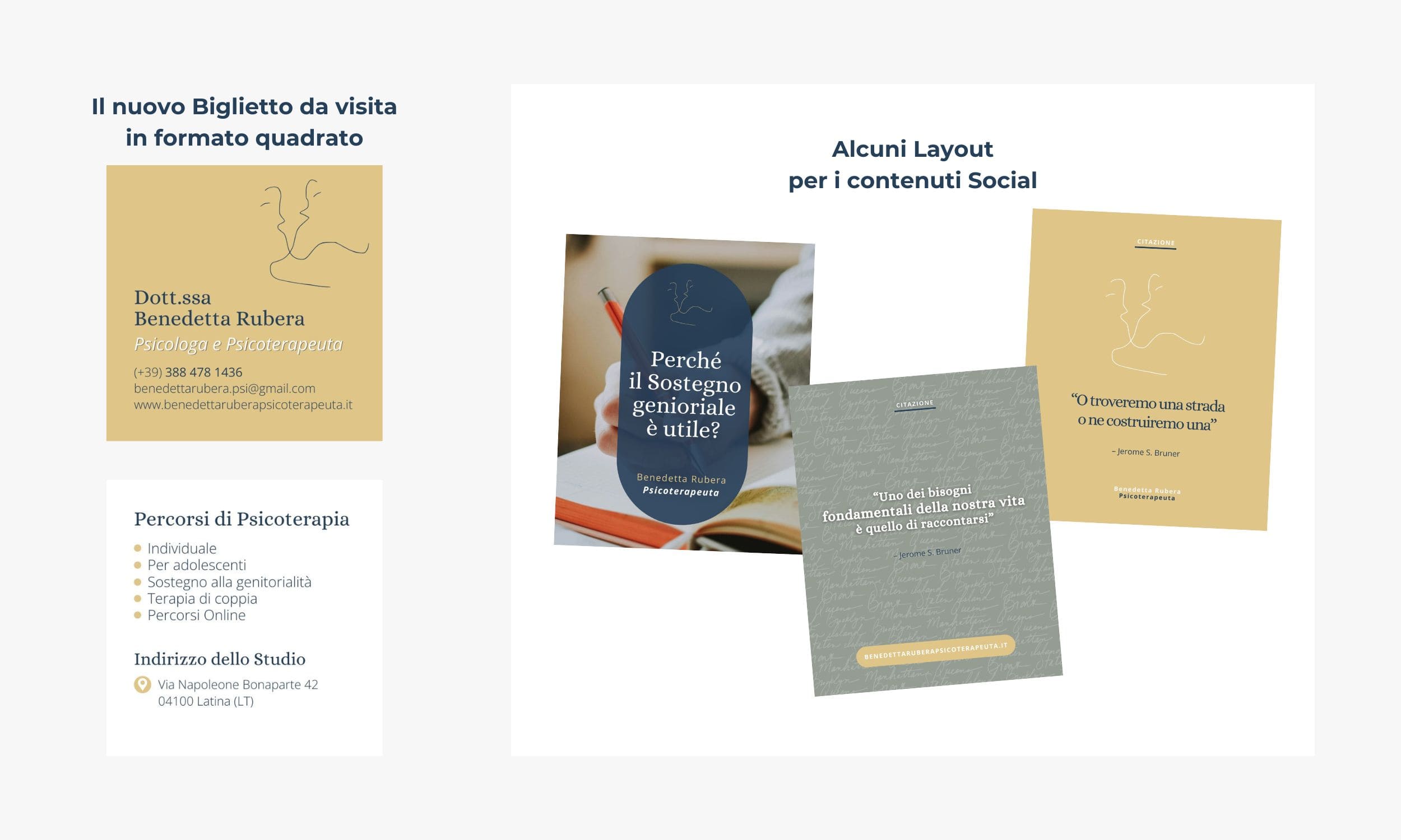 Immagine coordinata per Psicoterapeuta - Benedetta Rubera